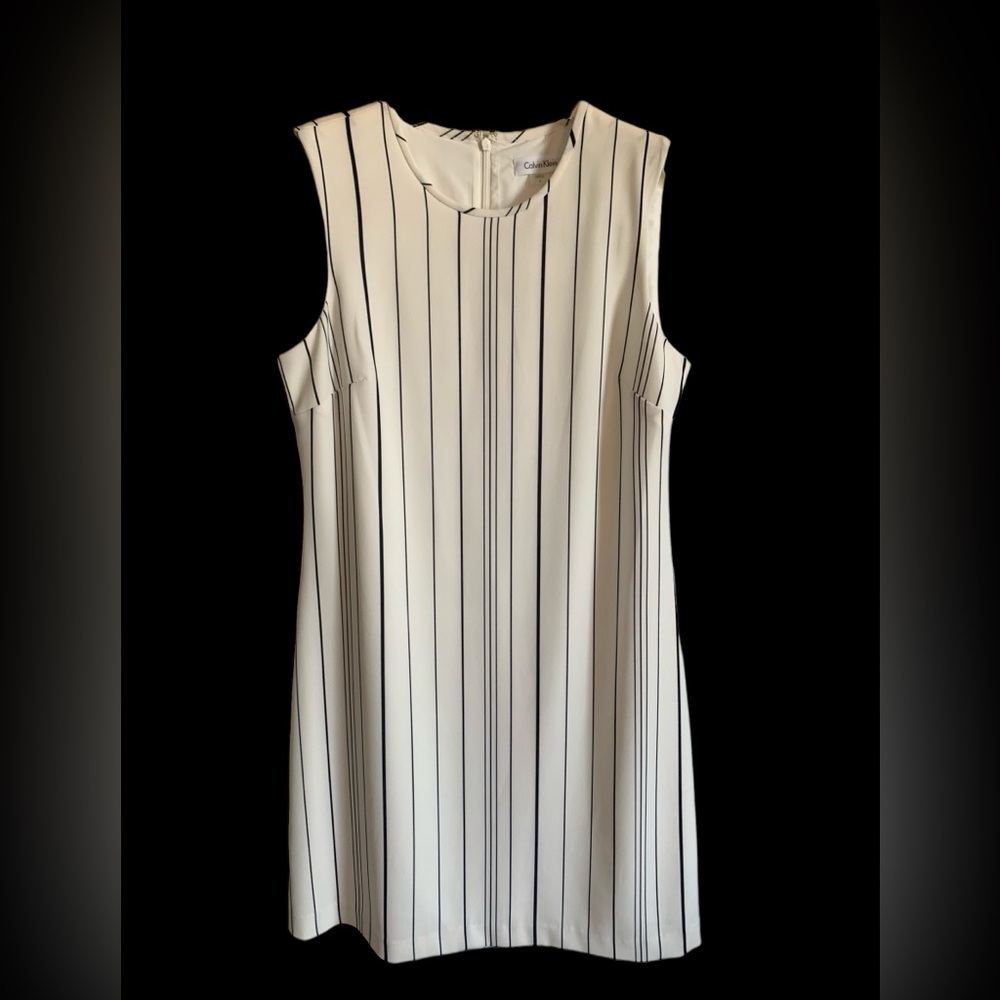 Calvin Klein Striped Sheath Dress Sz 6
